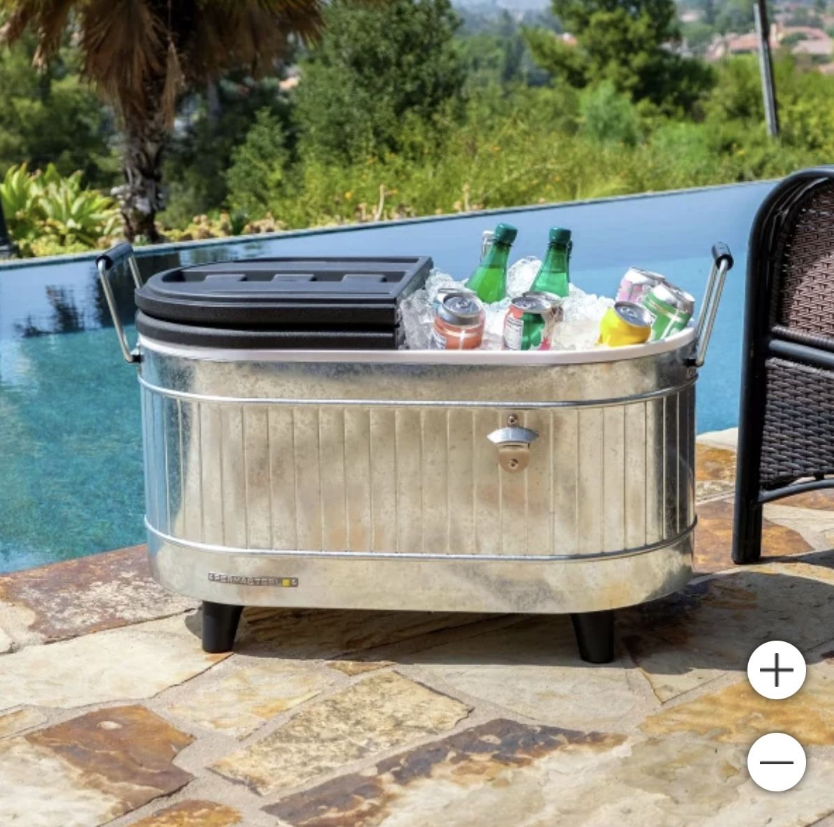 Permasteel 80 Quart Portable Cooler in Galvanized Steel