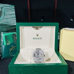 Rolex bussdown moissanite 