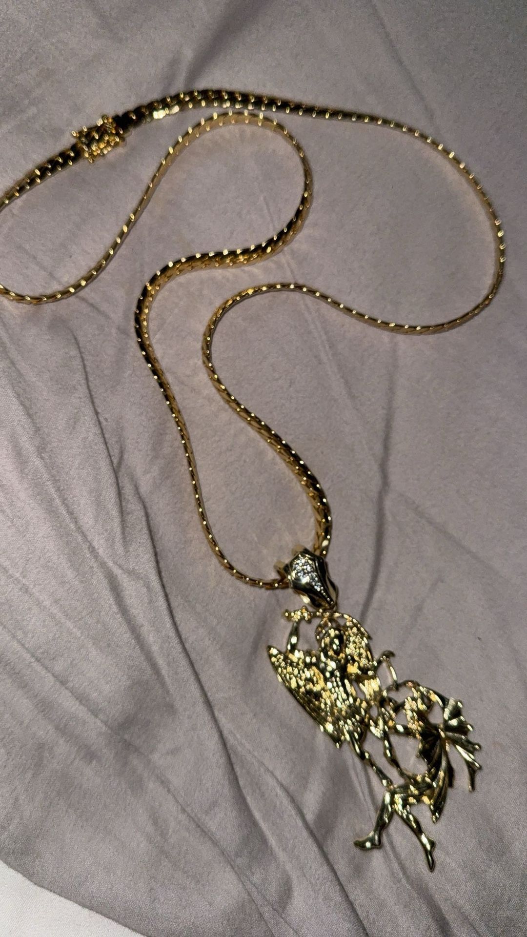 Gold Chain With Moissanate Gems