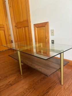 Beautiful glass and wood coffee table