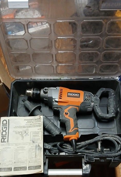 Ridgid 1/2 Mud Mixer Drill Used A Hand Full Of Times