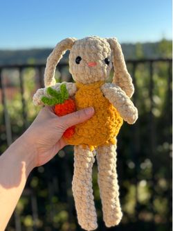 Bunny in Yellow Dress with Carrot 🥕 plushie