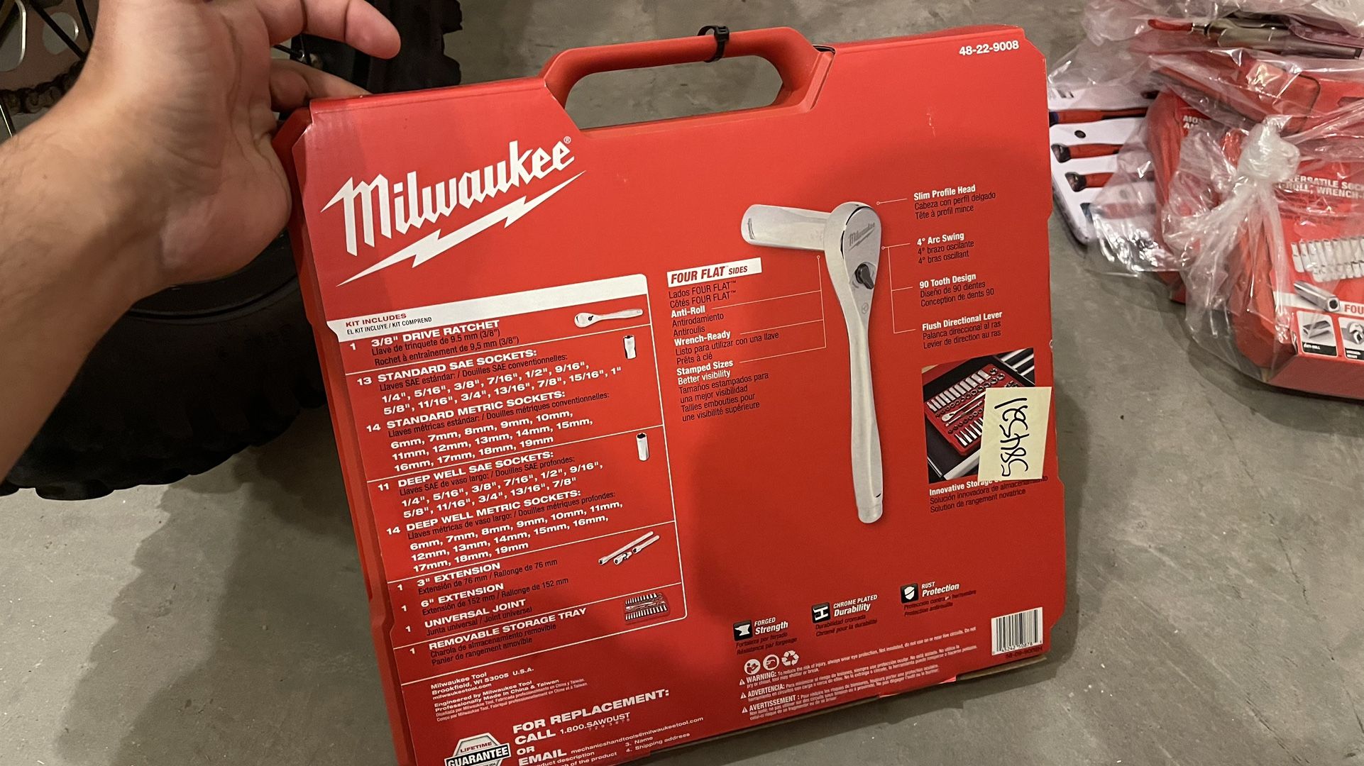 Milwaukee 3/8 in. Drive SAE/Metric Ratchet and Socket Mechanics Tool Set (56Piece) for Sale in