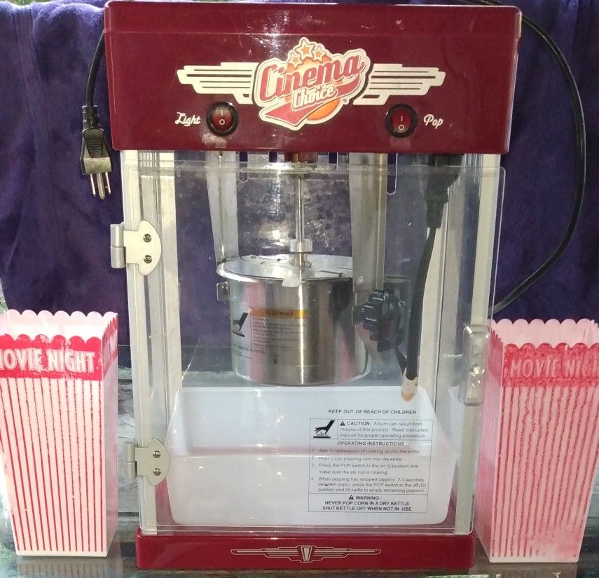 CINEMA CHOICE MOVIE THEATER STYLE POPCORN POPPER