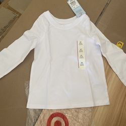 New White Long Sleeve Children Size 3 