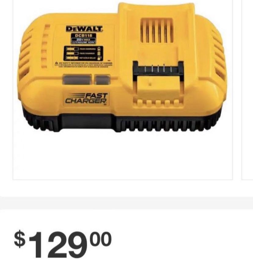 DEWALT 20 Volt MAX Lithium Ion Fan Cooled Fast Battery Charger