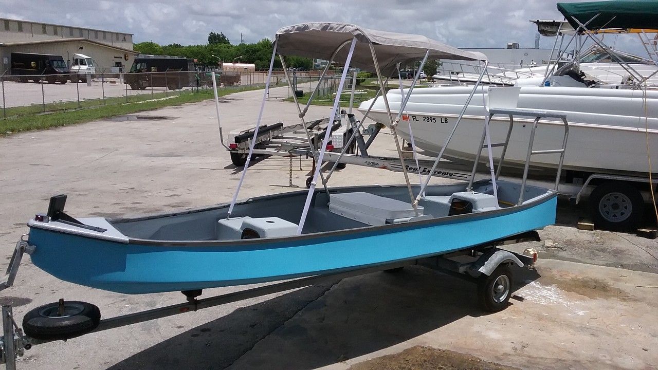 Gheenoe 15 foot with 20 horsepower Yamaha & trailer for Sale in Miami, FL OfferUp