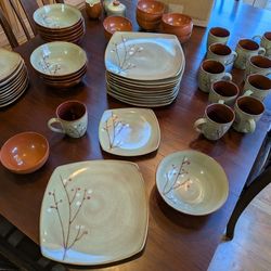 Sango earth-toned dishware set