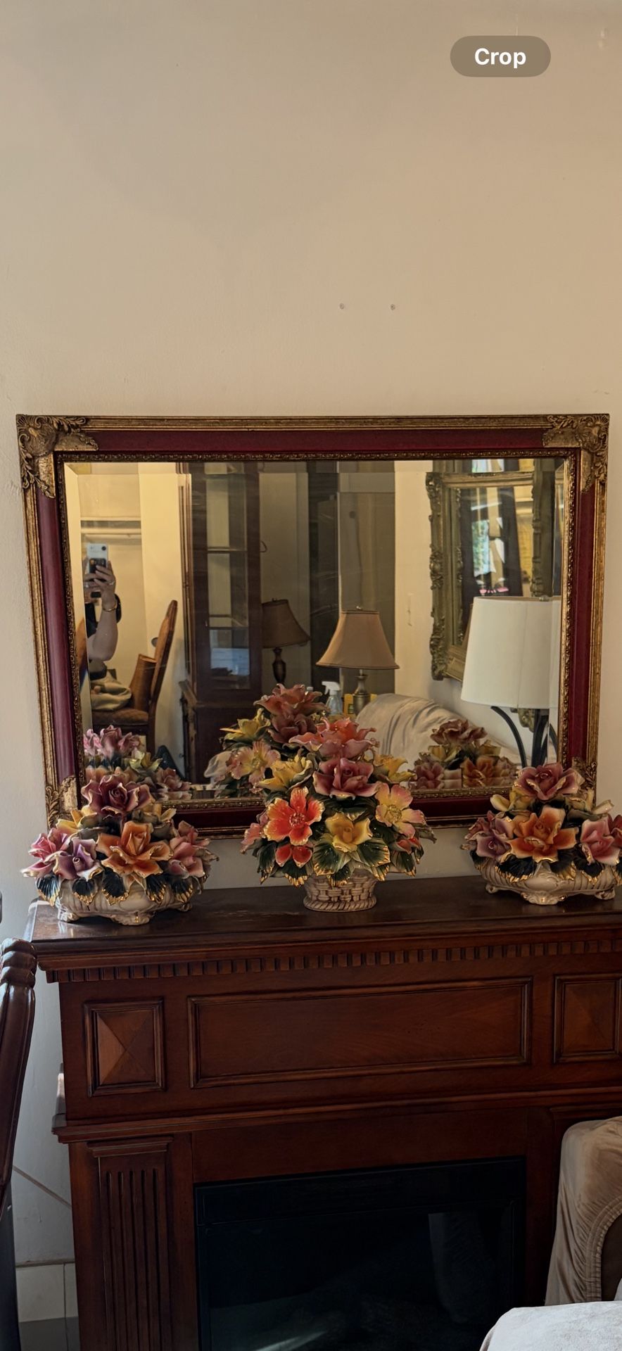 Beautiful Mirror & Fireplace