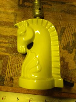 1940s vintage chess horsehead lamp