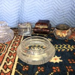 5 Vintage Dresser Boxes 