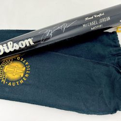 Michael Jordan Signed Upper Deck Limited Edition Black Wilson Baseball Bat