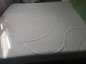 Cal king mattress with box springs, one set cal king sheets with bed frame