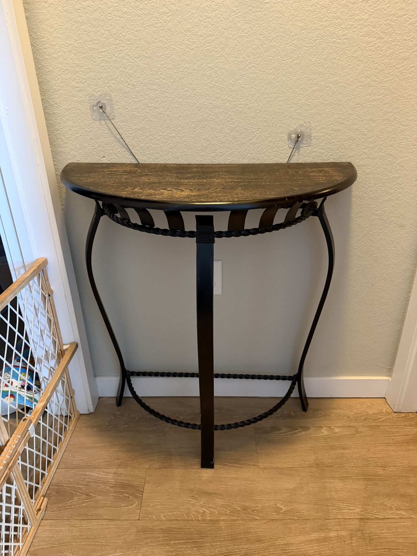 Wooden Half Circle Table