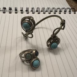 Hand Made Turquoise Ring & Bracelet 