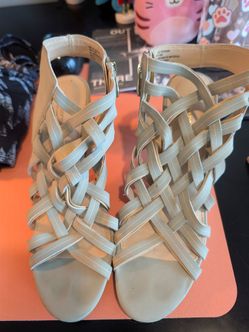 Beige Woven Gladiator Sandals size 9