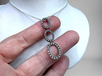 Sterling Silver and CZ Necklace 