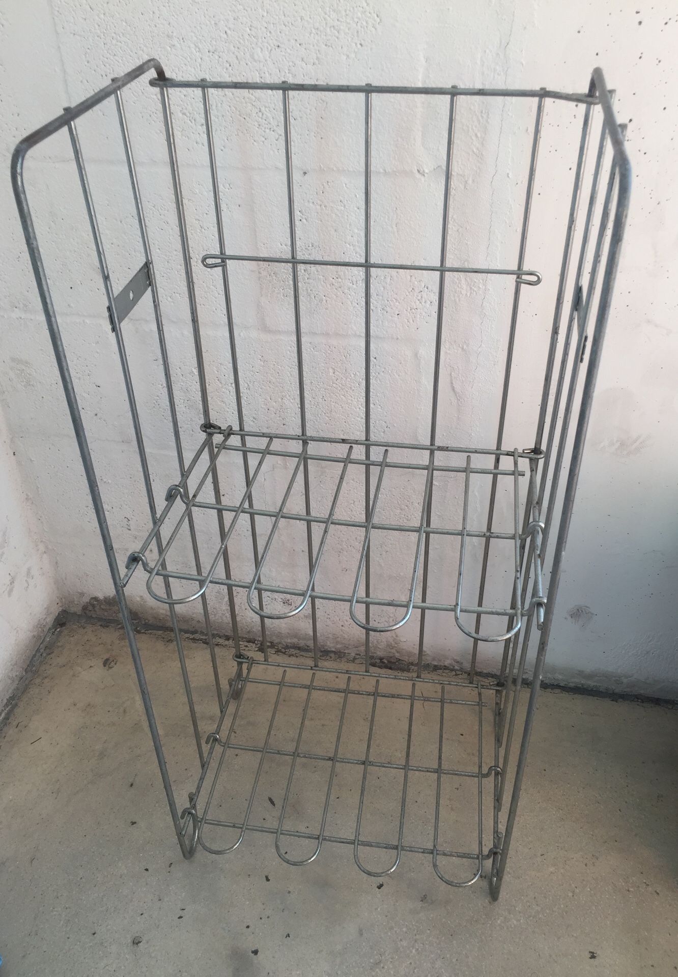 2 Level folding metal newspaper or magazine rack