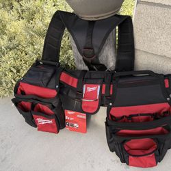 New Milwaukee Contractor Tool Belt W/ Suspension Rig