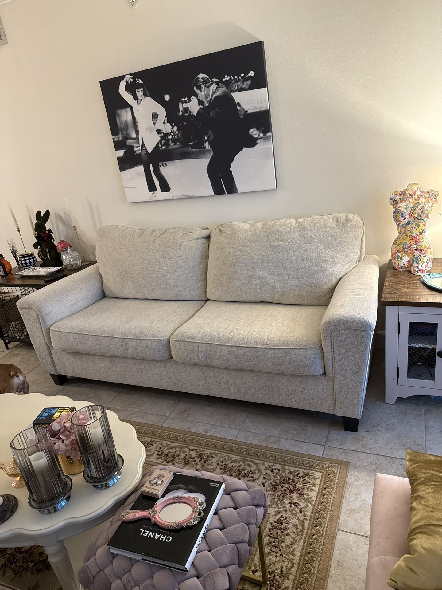 Ashley Furniture Ivory Sofa 