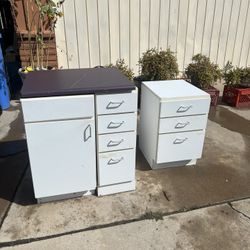 3 storage cabinets with drawers and pulls for kitchen - garage - bedroom ($50 for all 3)