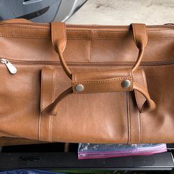 Rolling Leather Duffle Bag