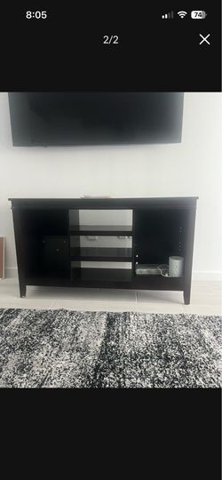 Dark Cherry Wood TV Stand