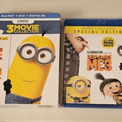 The Despicable Me 1-3 with Minions Collection-Like New!!