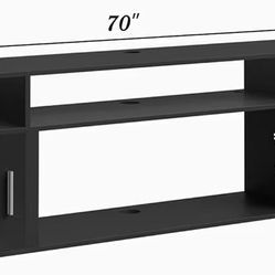 70" TV Stand for TVs Up to 80", Entertainment, Storage Cabinet, Media Console Table for Living Room - Avenue (Black)  