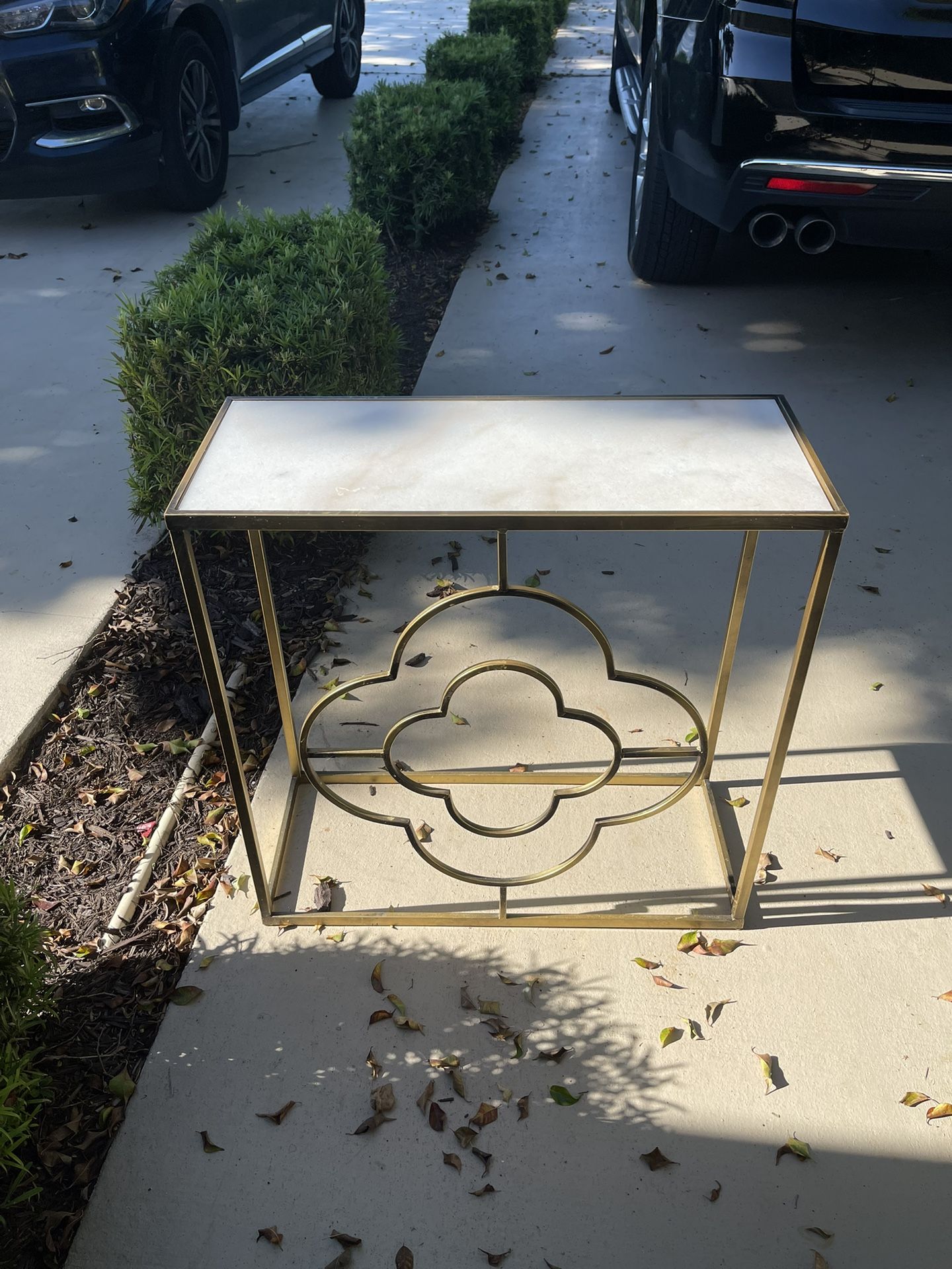 Marble and Gold Entry/Console Table