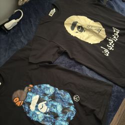  Brand new Bape x OVO and ABC Camo milo bape shirt