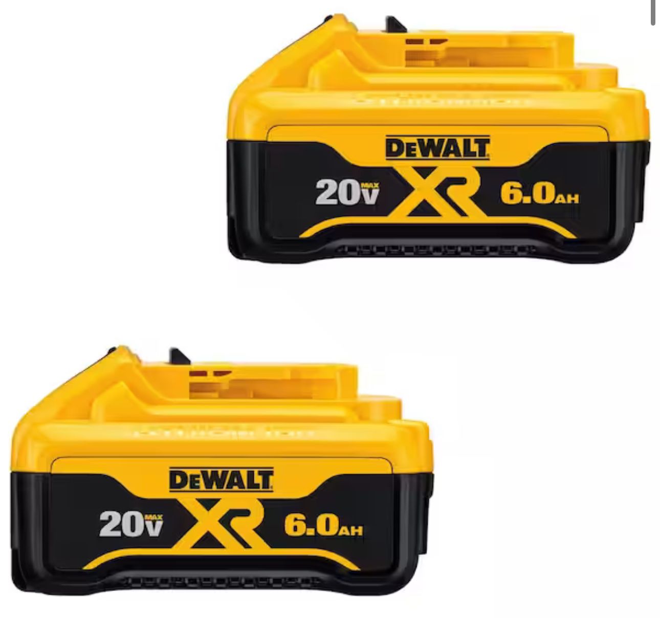 20V MAX XR Premium Lithium-Ion 6.0Ah Battery Pack (2 Pack)