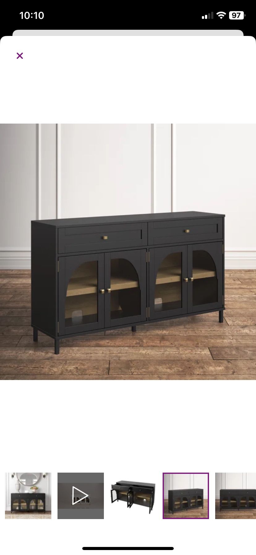 Unopened Box- 56” Wide Sideboard By Kelly Clarkson Home