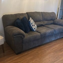 Microfiber Sofa Lightly Used $60 Firm
