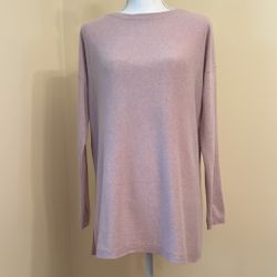Benedetta B Pullover Sweater Long Sleeve; Pale Lavender; Size L; Made in Italy