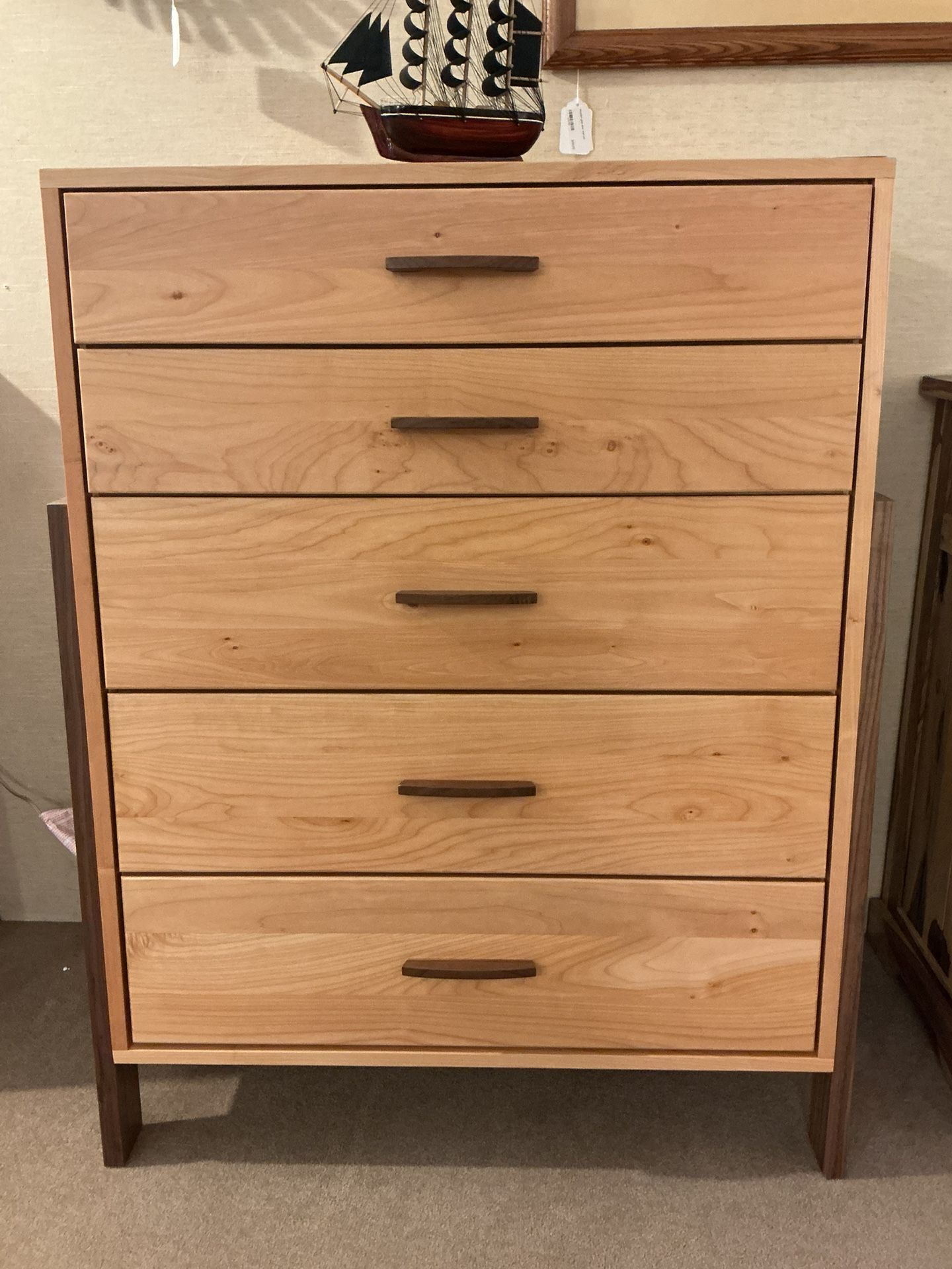 5 Drawer Two Tone Highboy