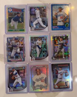Dodgers Mojo Card Lot (9) Ohtani Roki Yamamoto Rivers Betts Blue Sparkle See Pic