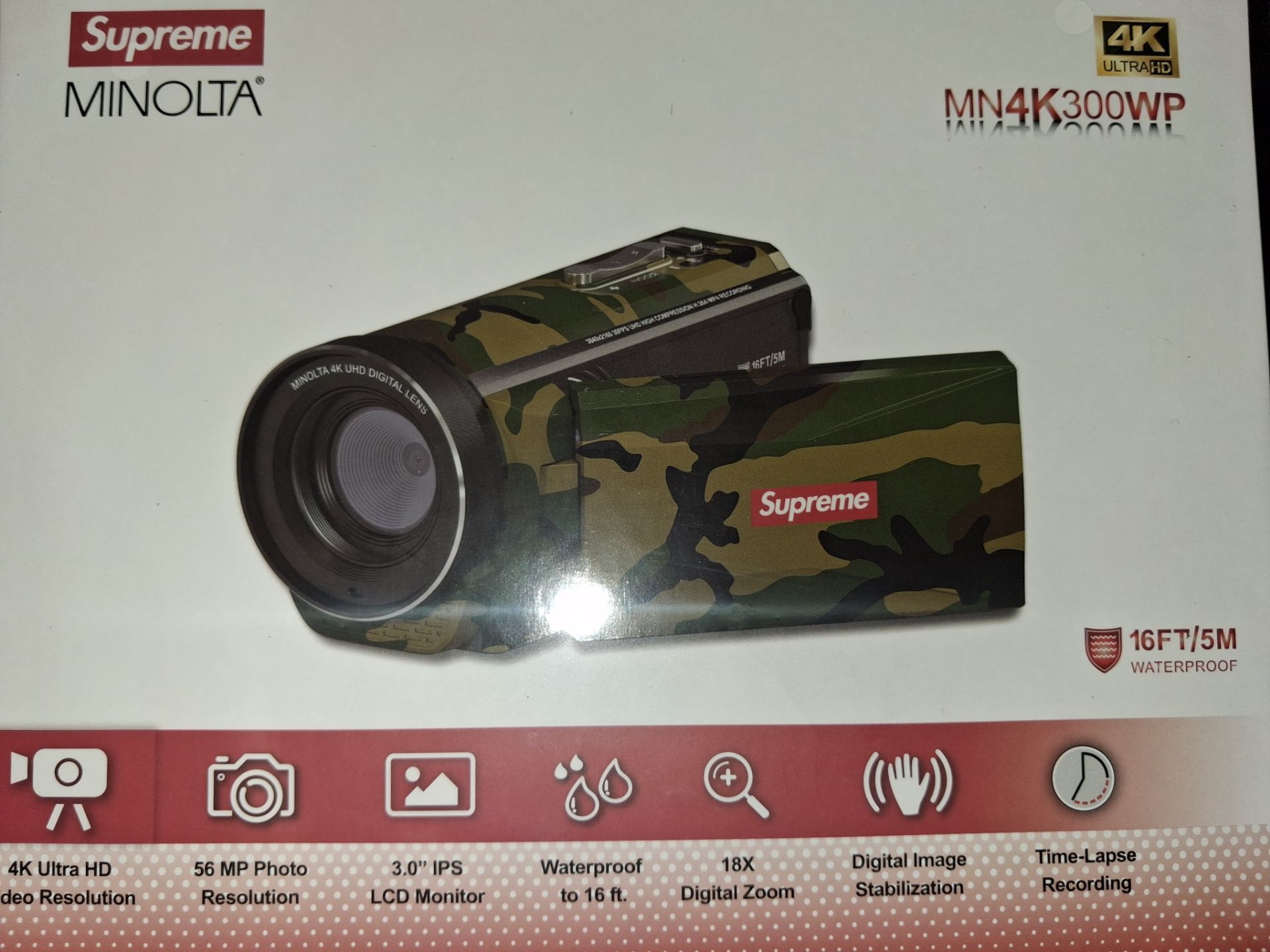 Supreme Video Camera 4K Minolta Camo