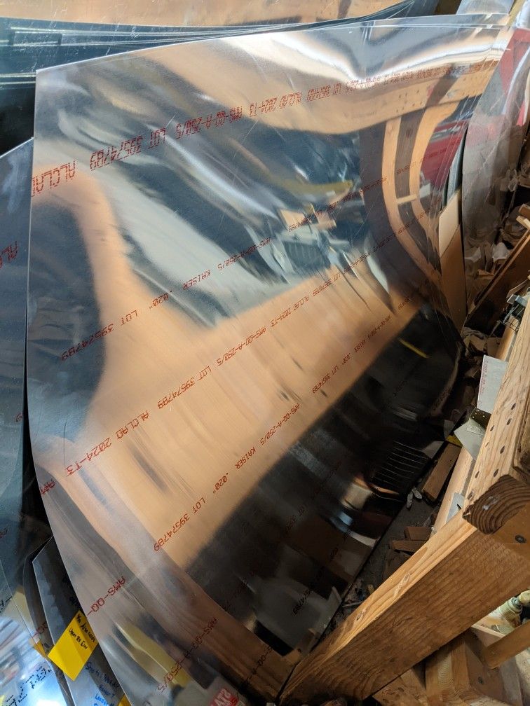 5x4 Sheets Of Aluminum. 0.020