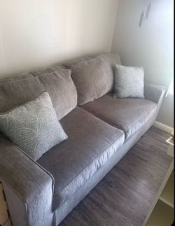Grey/Gray Foldable Queen Bed Couch