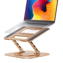Adjustable Laptop Stand with 360 Rotating Base, Computer Stand for Laptop