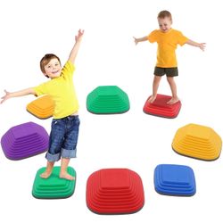8PCS Balance Stepping Stones,Non-Slip Stepping Stone,Toddlers Sensory Play Equipment Toy (TO6)