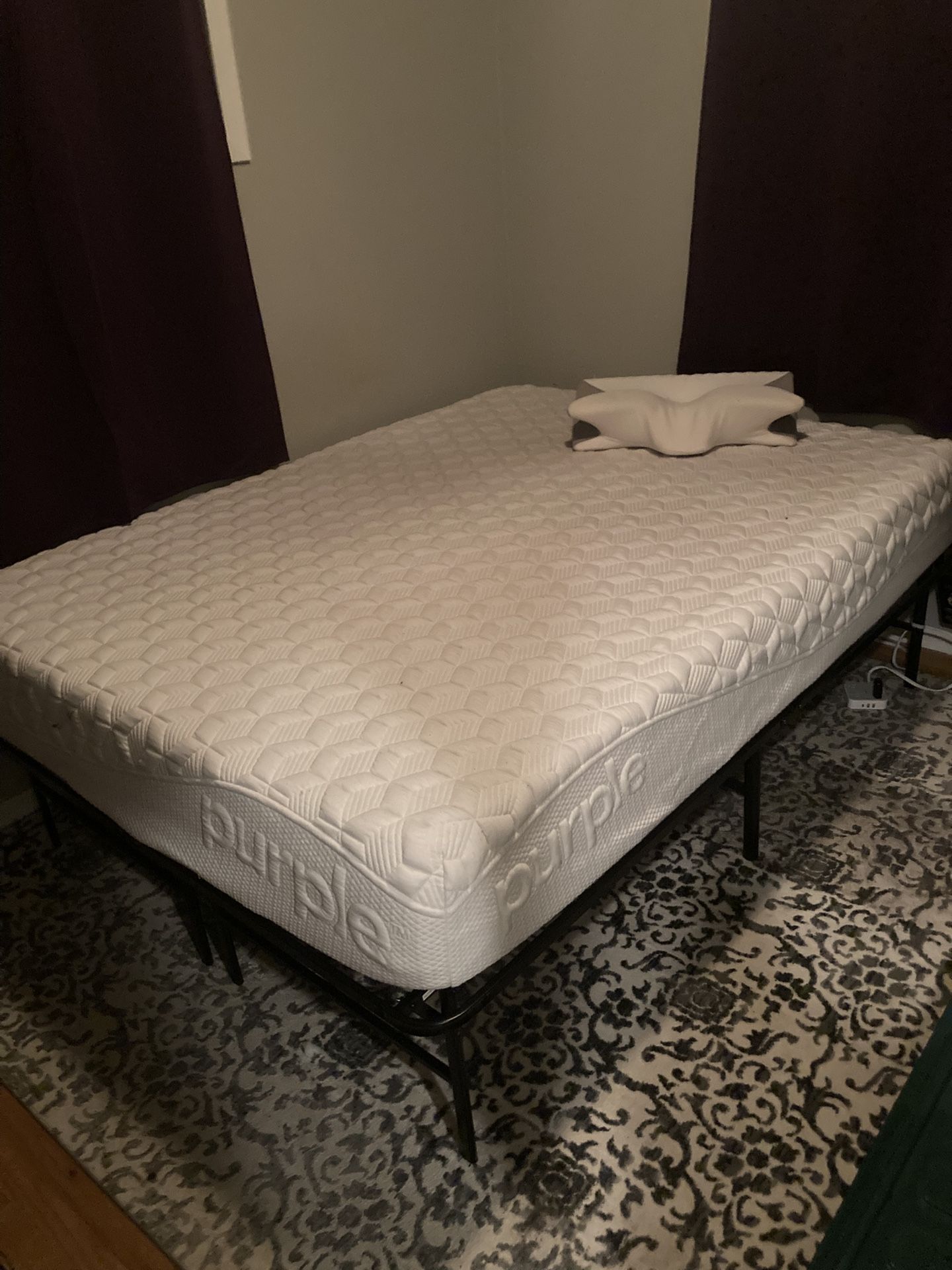 Purple Brand Mattress, Bed Frame, And Pillow