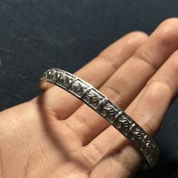 NEAR SPOT PRICE SALE ‼️ - Sterling Silver Turtle Engraved Bangle 