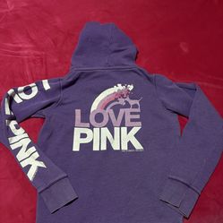 VS PINK Purple Love Pink Hoodie