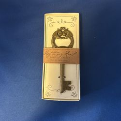 Kate Aspen "Key to My Heart" antique gold bottle opener.