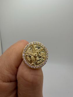 10k Gold Centenario Nugget Ring