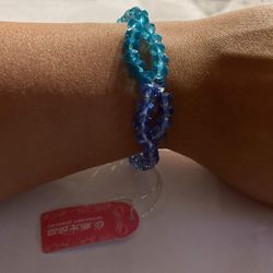 BLUE CRYSTAL TEXTURE BRACELET