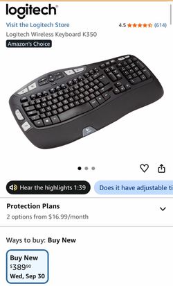 Logitech K350 Wireless Keyboard + Dongle