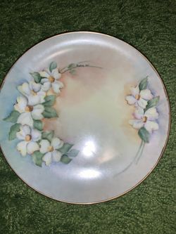 Sweet collectors plate with white flowers